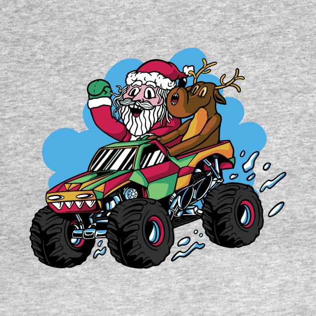 Ready to Crush Christmas // Santa Monster Truck Xmas by SLAG_Creative